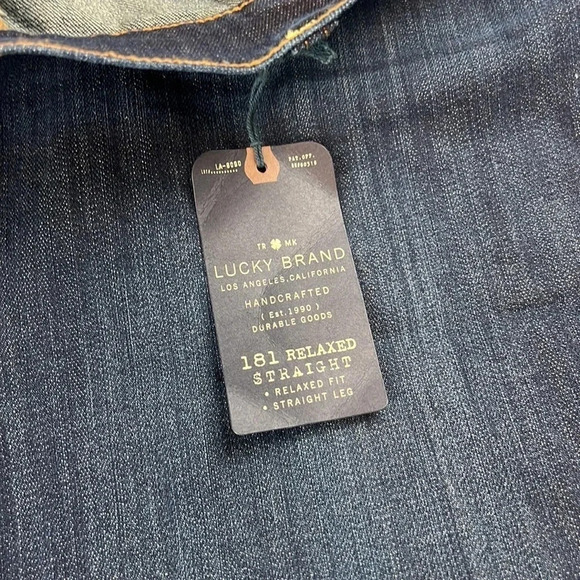 NWT Lucky Brand 181 Relaxed Straight Leg Jean Size Waist 50 Length 32 - Picture 6 of 11